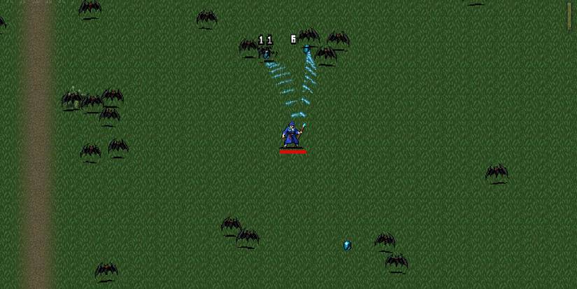 The Spellstring weapon in Vampire Survivors