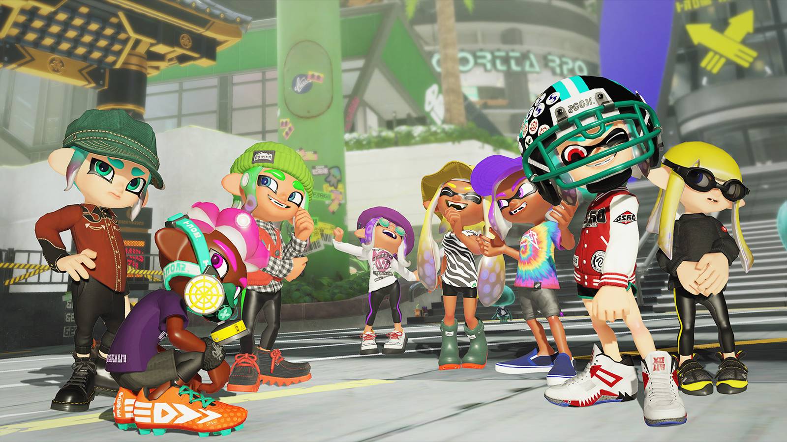 Splatoon 3 Chill Season outfits smiling characters posing