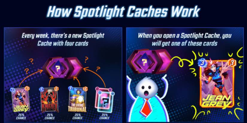 image explaining the spotlight cache function in marvel snap.