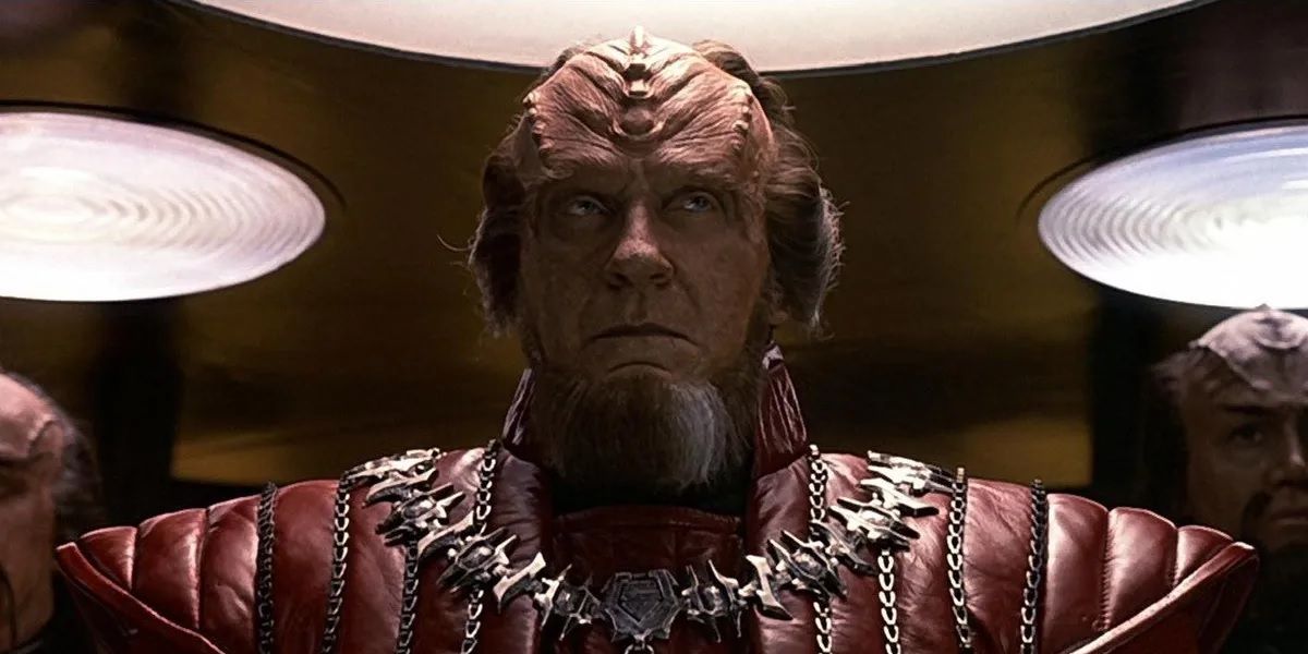 David Warner as Gorkon, a Klingon, in Star Trek.