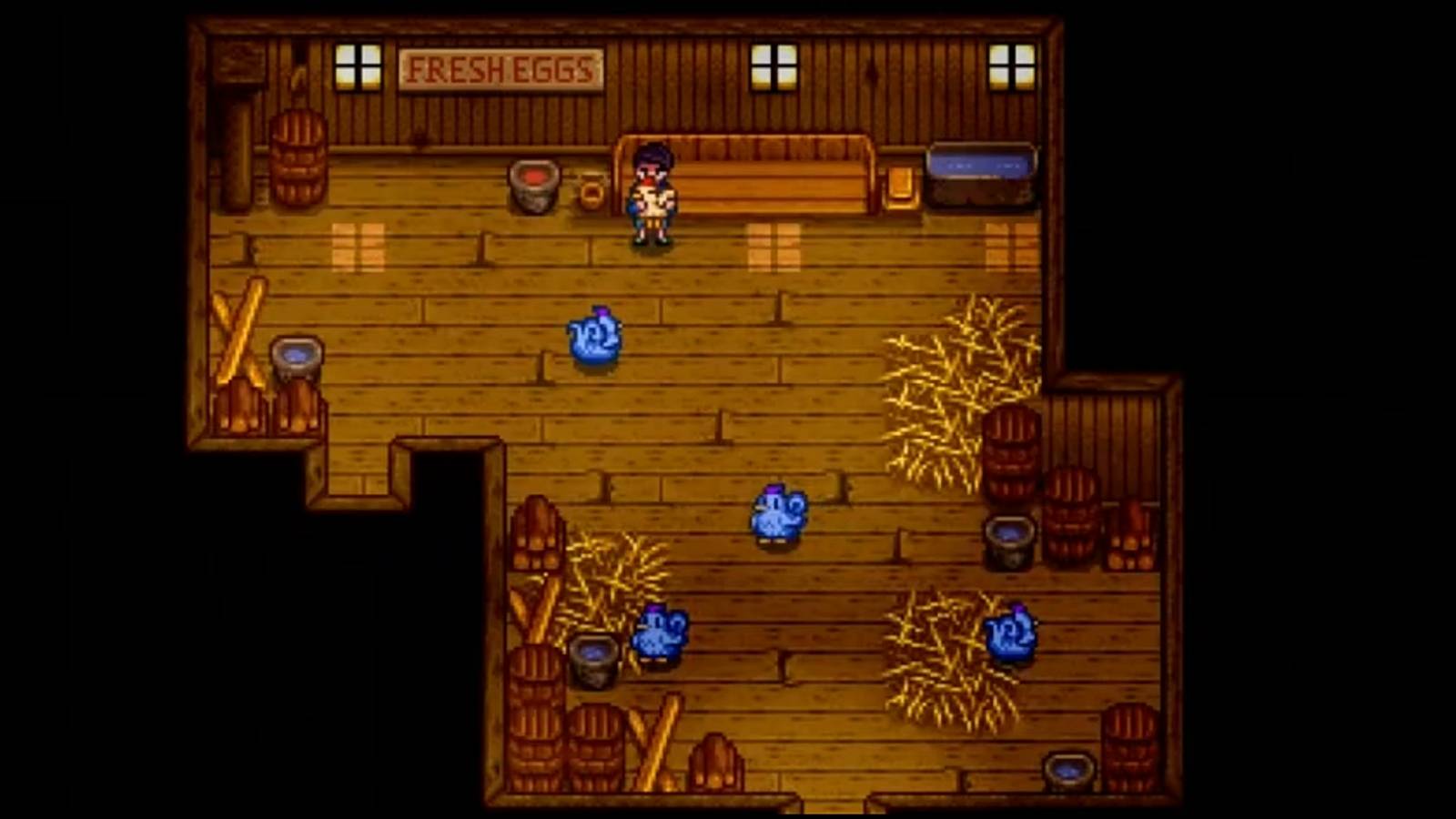 stardew valley shane heart scene blue chicken
