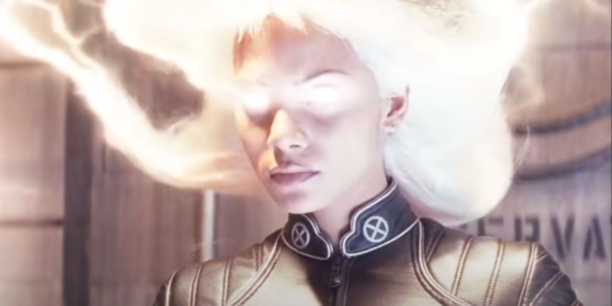 Berry as Storm using her powers in X-Men