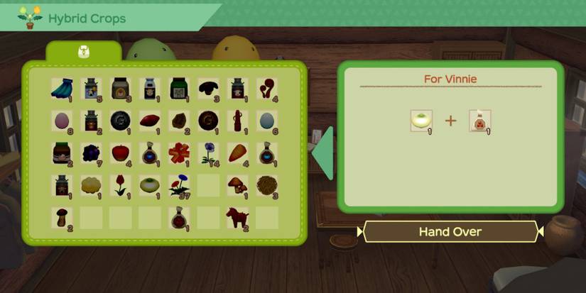 Story of seasons a wonderful life hybrid crops menu