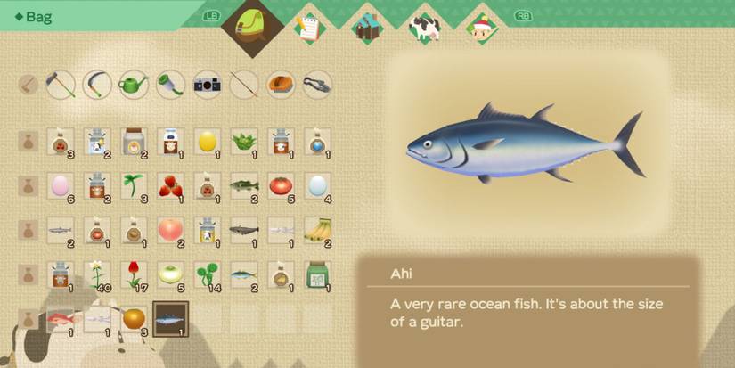 story of seasons a wonderful life ahi fish