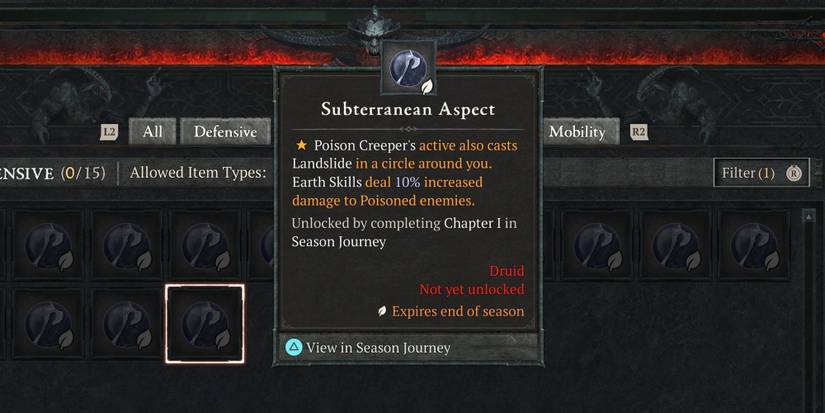 The Subterranean Aspect in Diablo 4