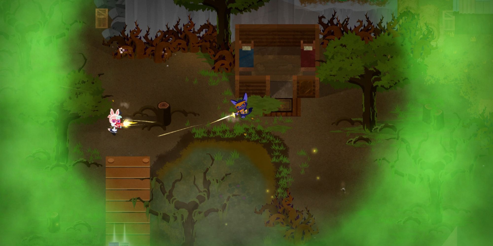 Players attacking one another in Super Animal Royale