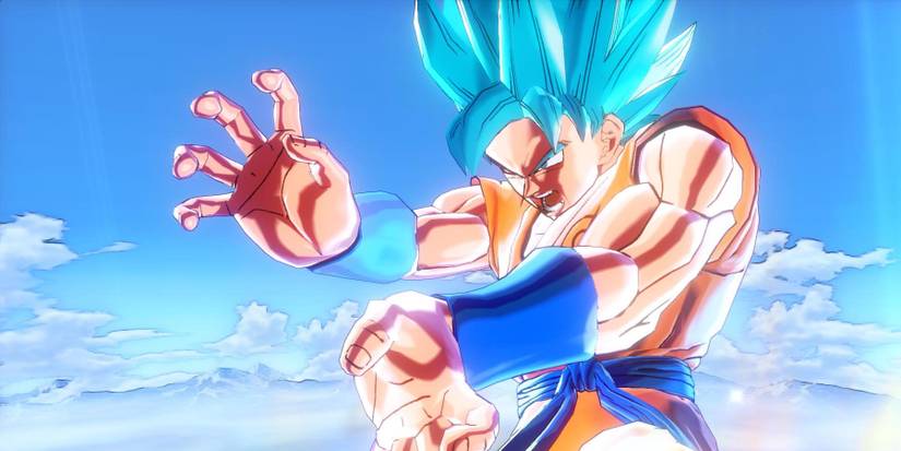 Super Saiyan Blue preparing an attack