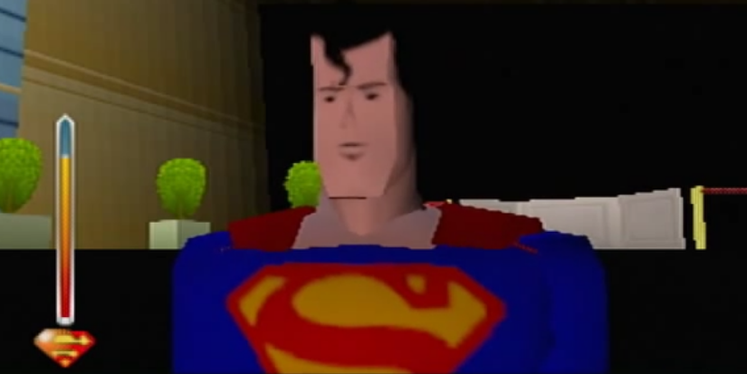 Superman Closeup in Superman 64