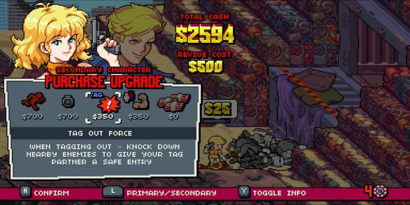 Tag Out Force in Double Dragon Gaiden Rise of the Dragons