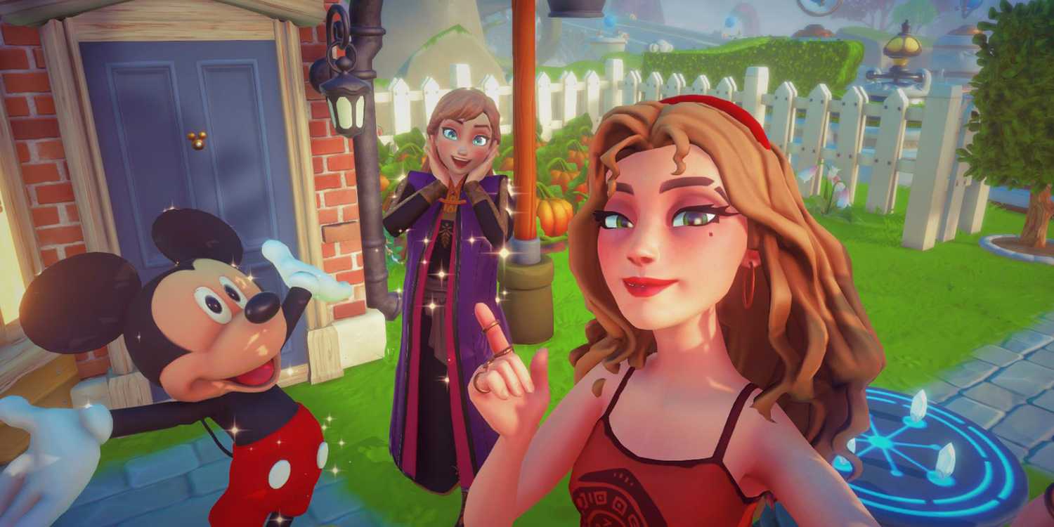 Karakter Disney Dreamlight Valley berinteraksi