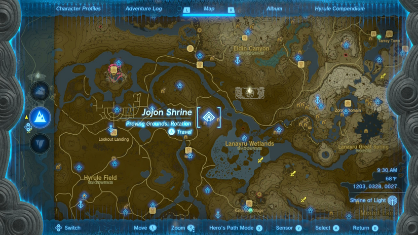 zelda tears of the kingdom jojon shrine location