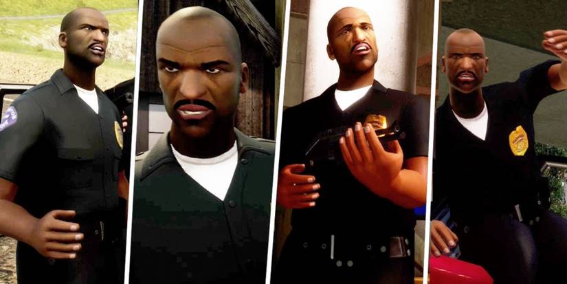 tenpenny in police uniform split screen