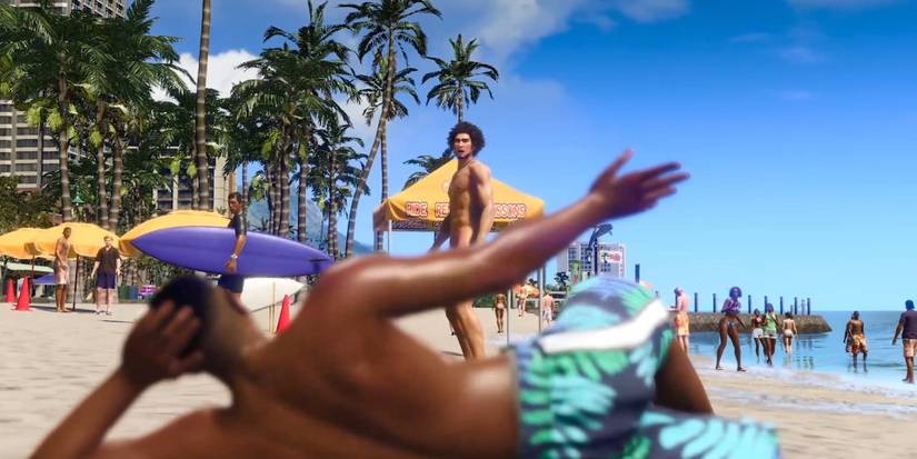 The beach in Like a Dragon: Infinite Wealth