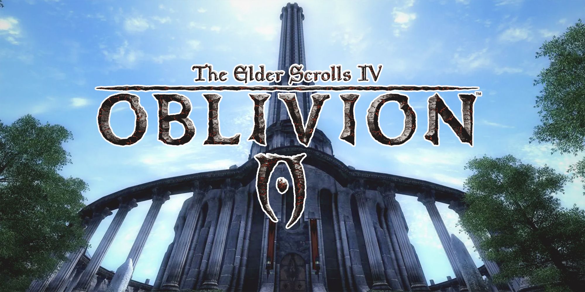 The Elder Scrolls 4 Oblivion white-gold tower and game logo