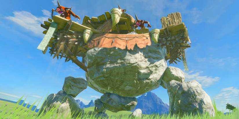 The Legend of Zelda Tears of the Kingdom TOTK Stone Battle Talus upscaled