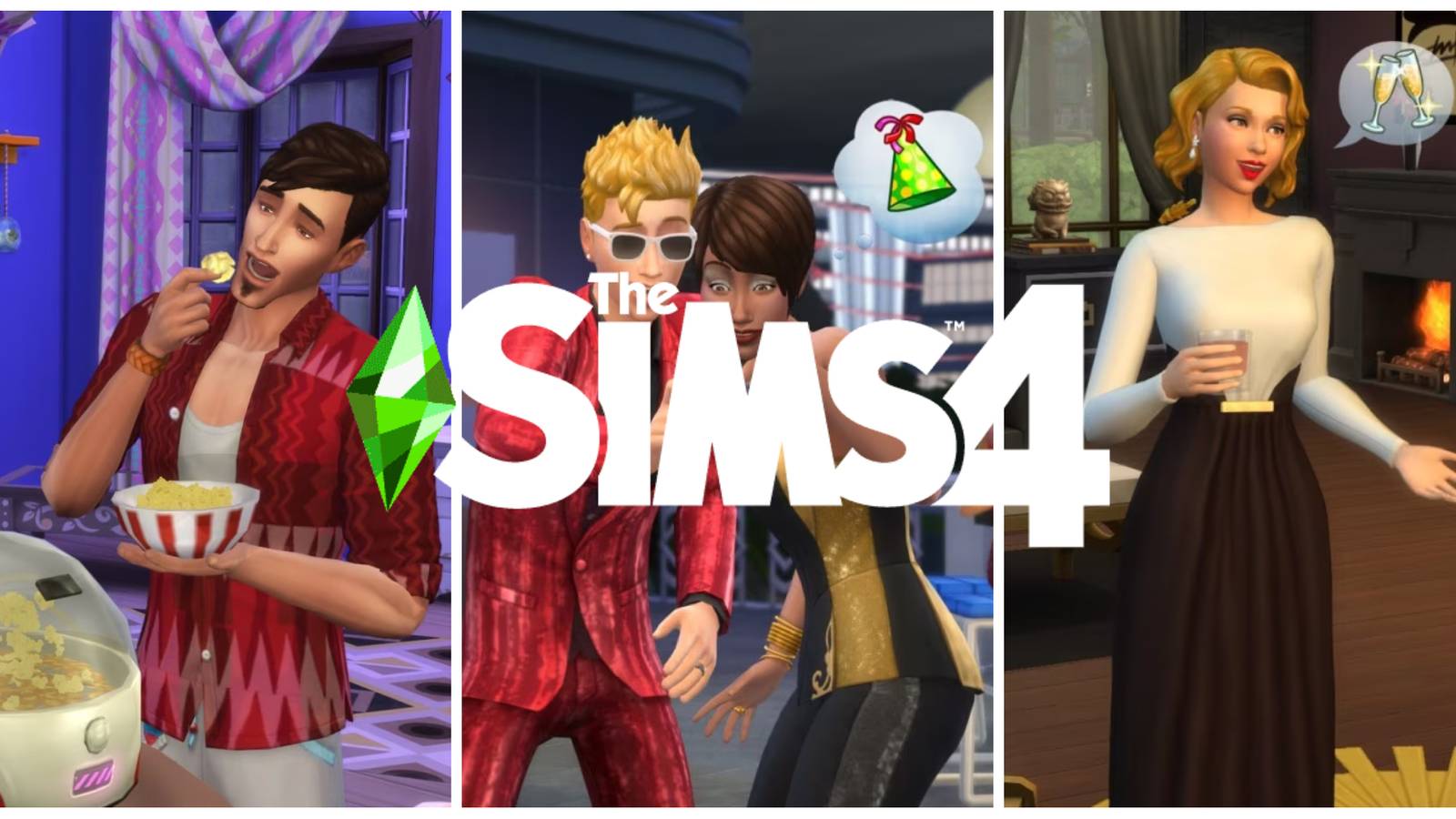Sims dressed in different aesthetics are part of a legacy challenge