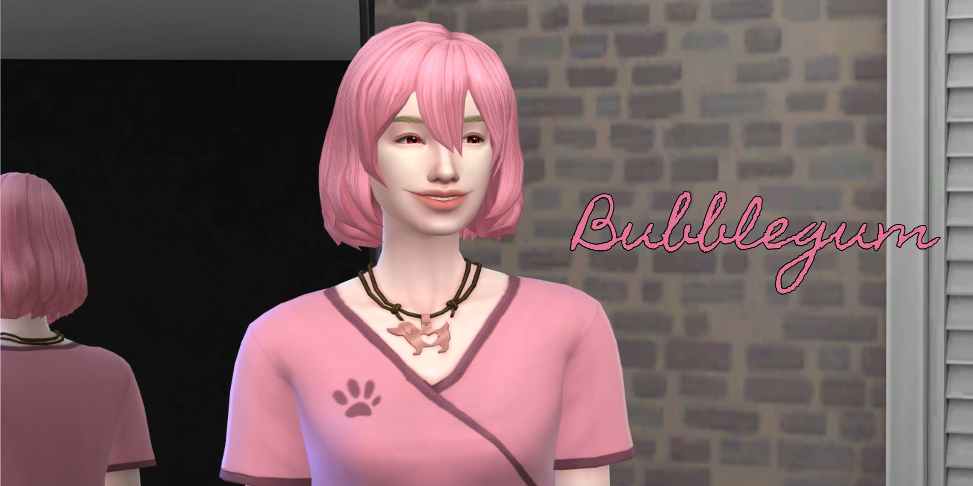 A bright pink-haired Sim represents the Bubblegum generation