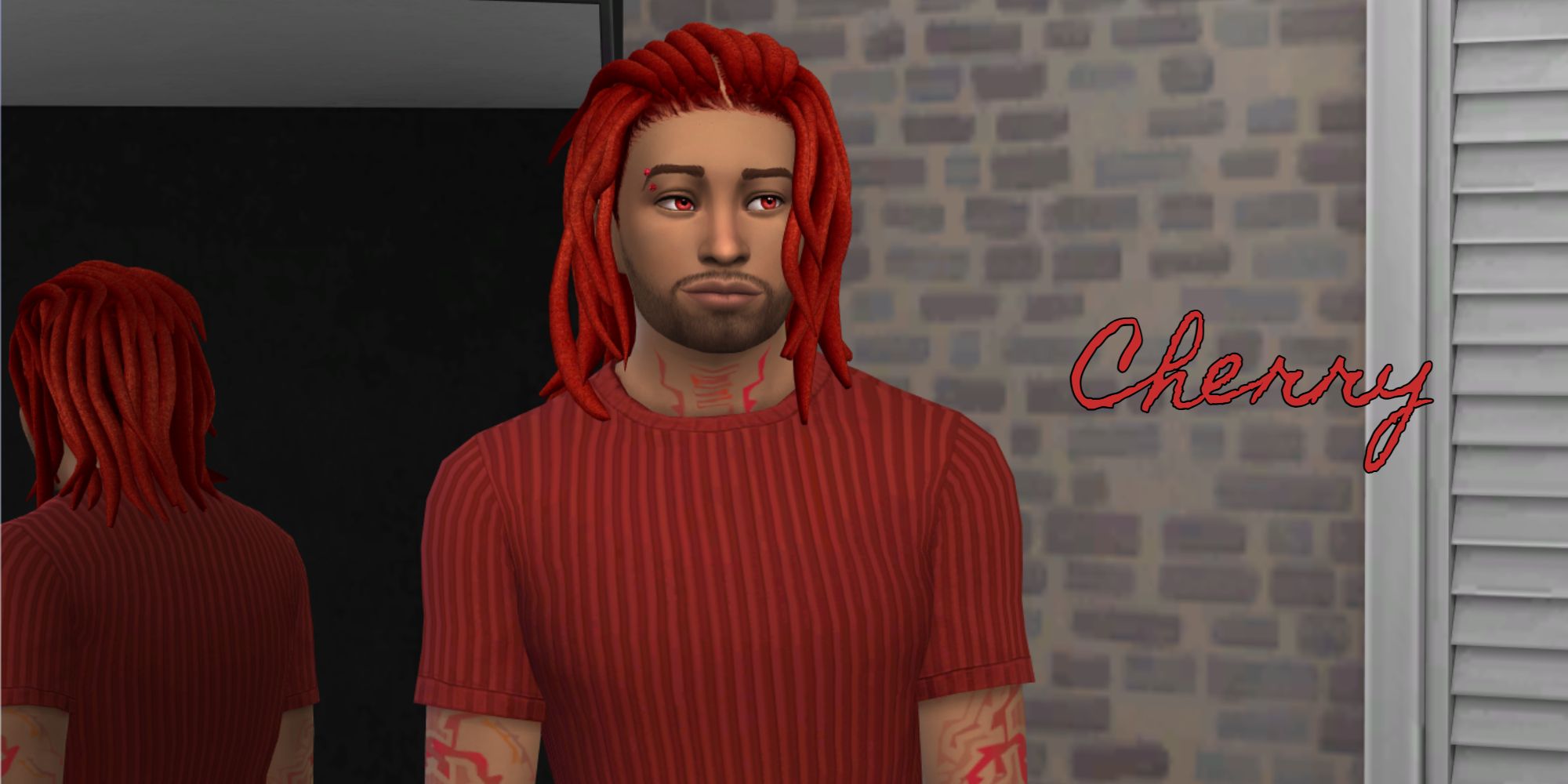 A red-haired Sim represents the Cherry generation