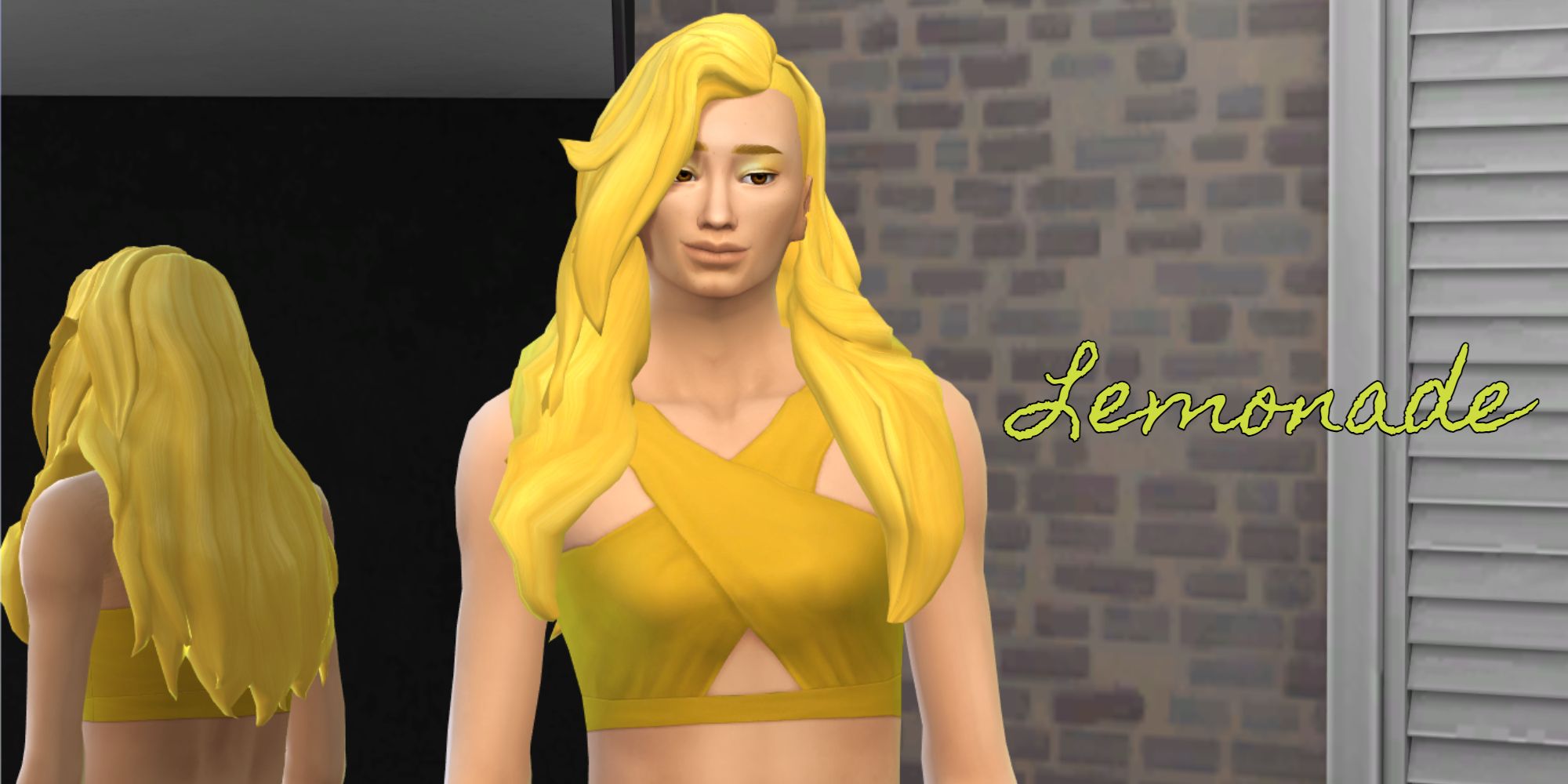 A yellow-haired Sim represents the Lemonade generation