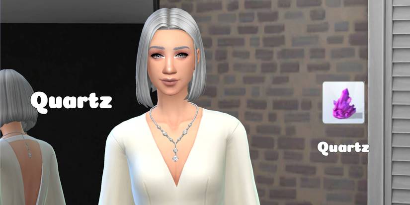 A Sim dressed in white represents the Quartz generation and should collect a quartz