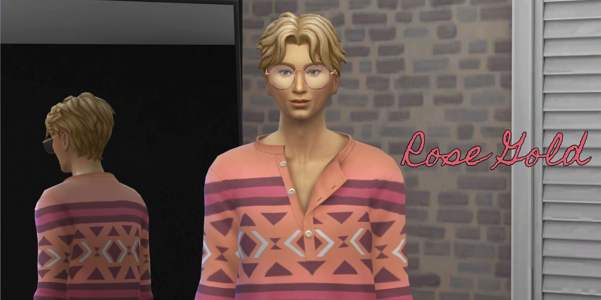 A Sim with a Rose Gold style represents their generation of the legacy challenge