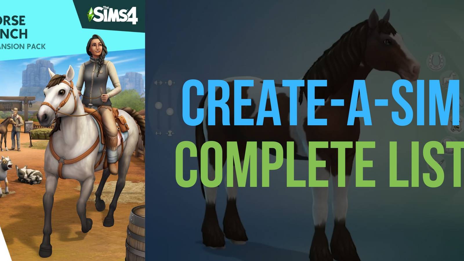 The Sims 4_ Horse Ranch Create-A-Sim (CAS) Guide