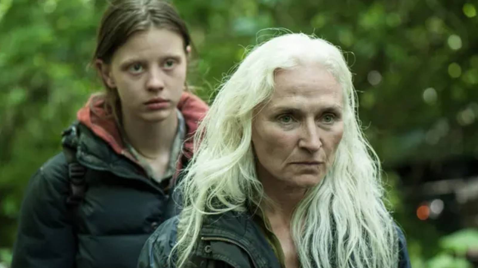 Mia Goth and Olwen Fouéré in The Survivalist