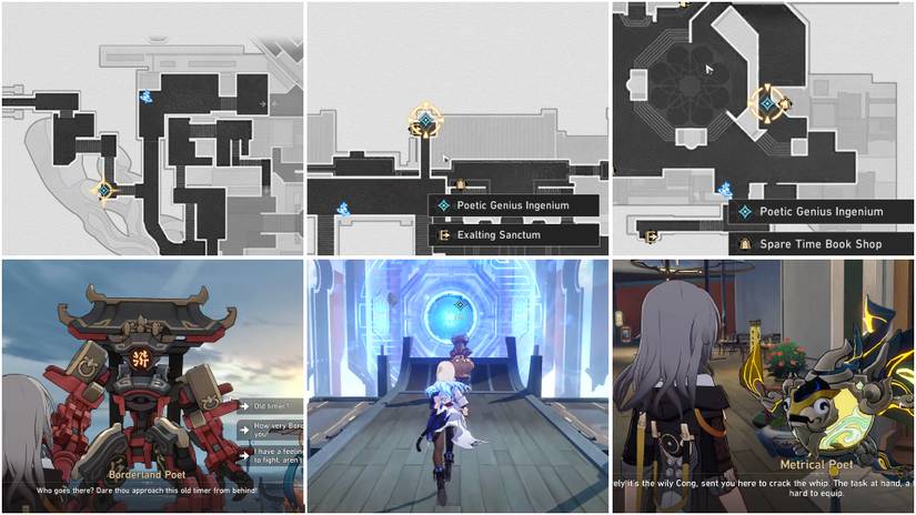 the three poet ingenia locations in honkai star rail