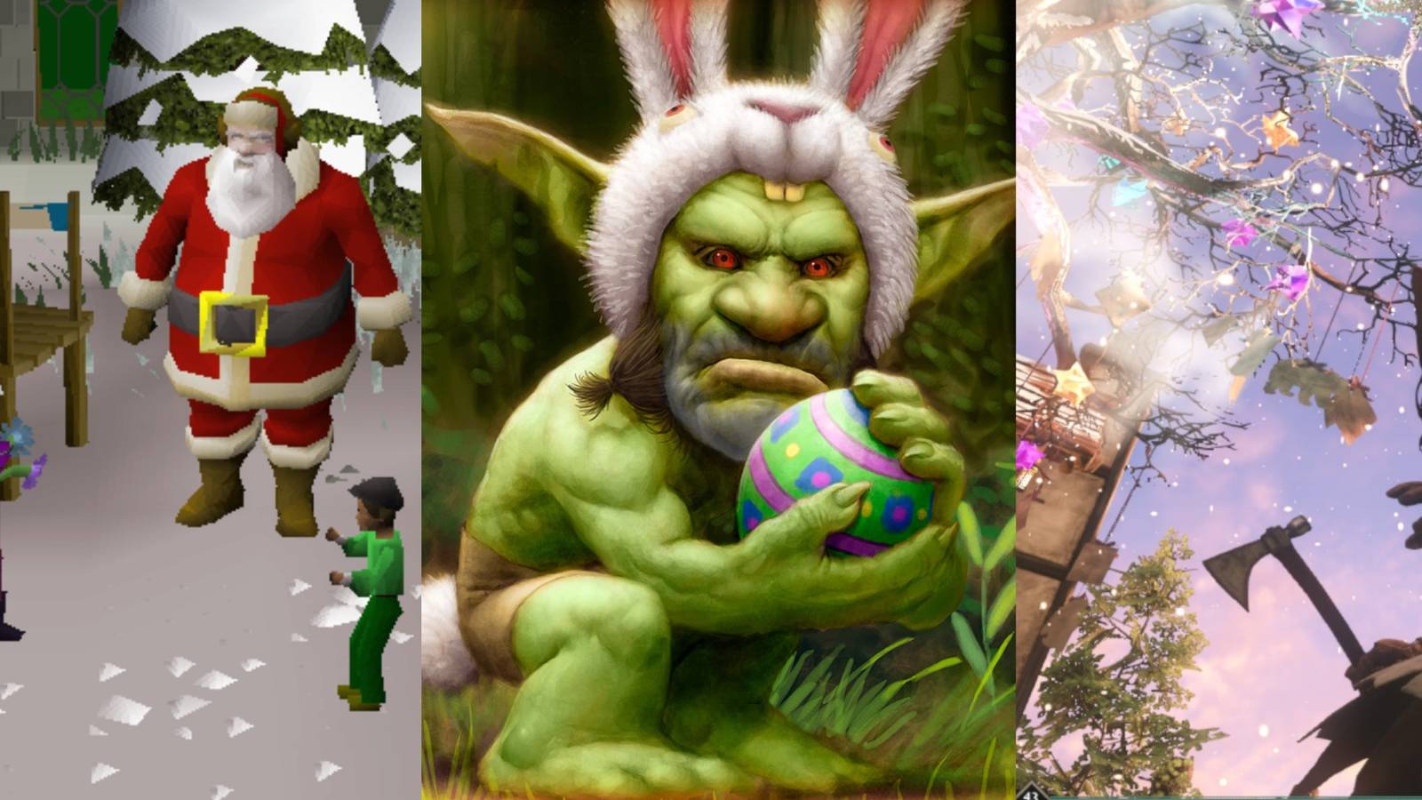 title split image runescape wow new world memorable holidays