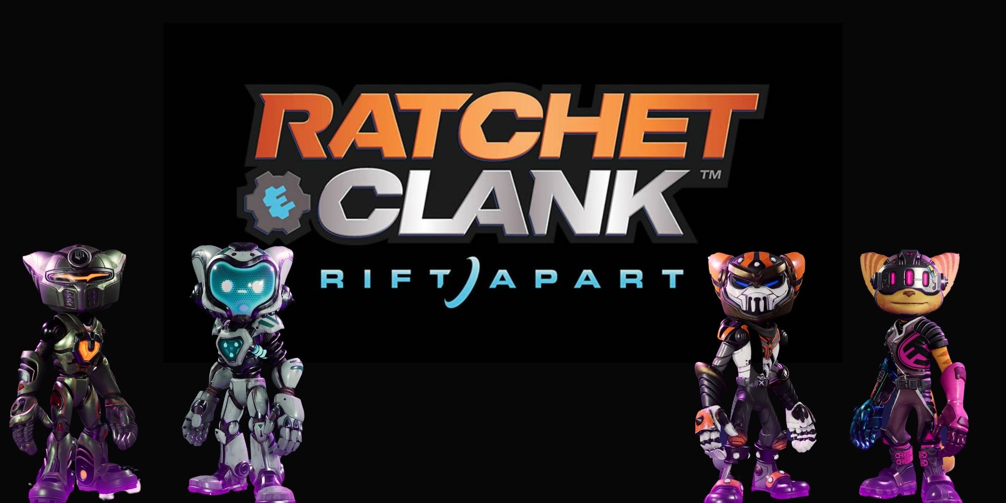 Some of the armor sets from Ratchet and Clank: Rift Apart