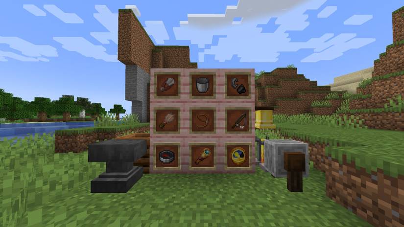 bucket shears spyglass item frame cherry blocks