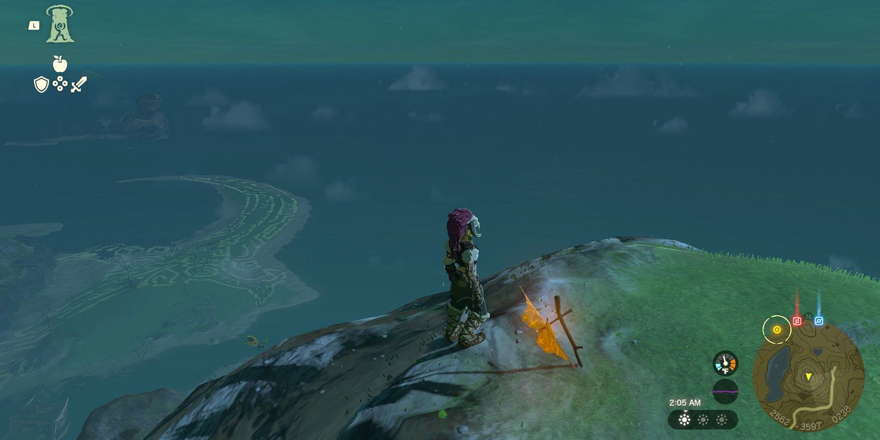 A Picture for Dueling Peaks Stable quest in Zelda: Tears of the Kingdom.