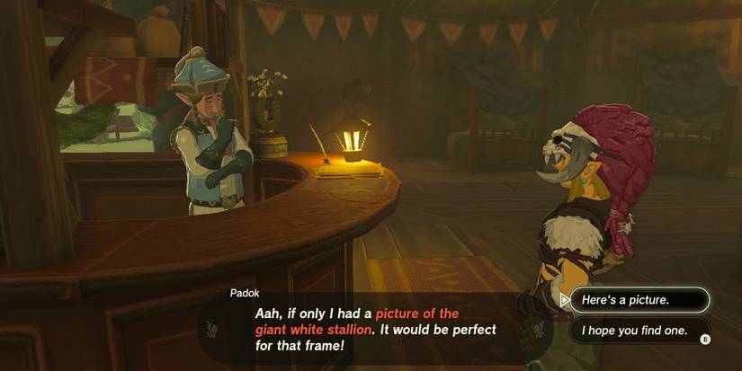 A Picture for Highland Stable quest in Zelda: Tears of the Kingdom.