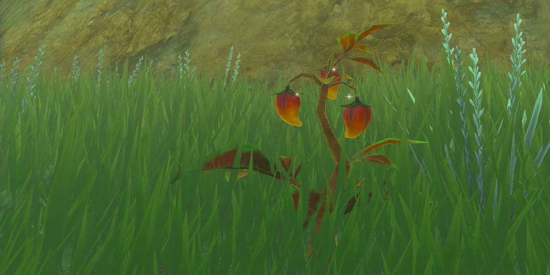Spicy Peppers farming in Zelda: Tears of the Kingdom.