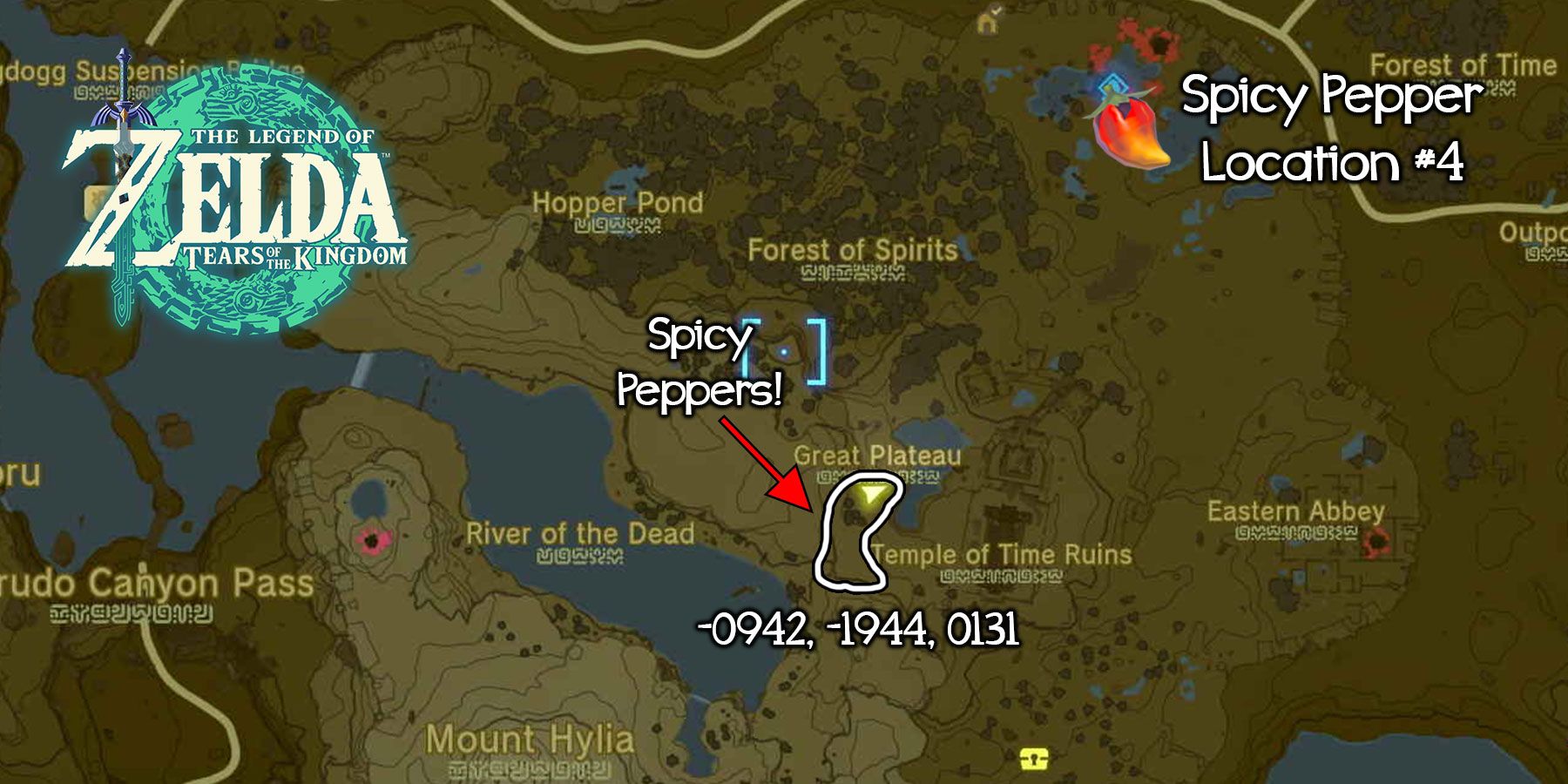 Spicy Peppers farming location in Zelda: Tears of the Kingdom.