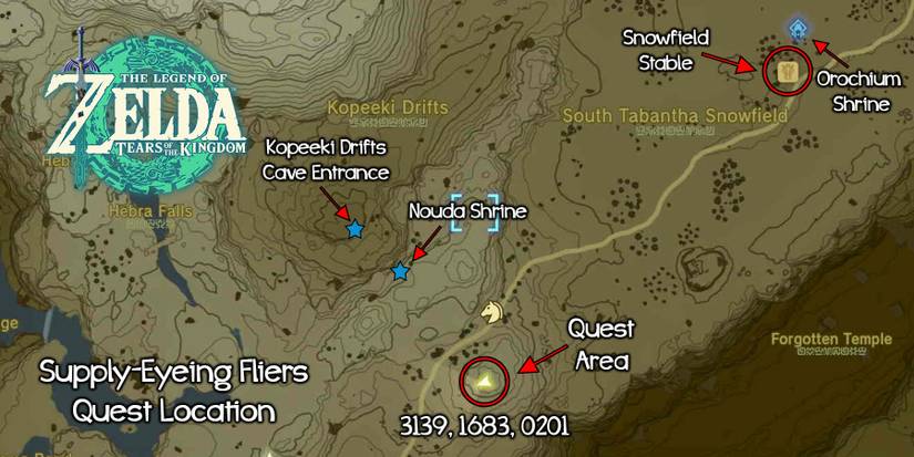 Supply-Eyeing Fliers quest in Zelda: Tears of the Kingdom.