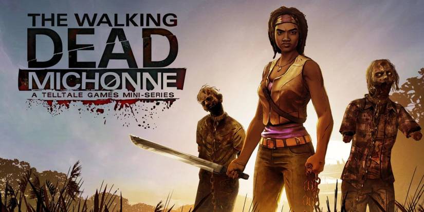 image showing the main cover art of the walking dead michonne game.