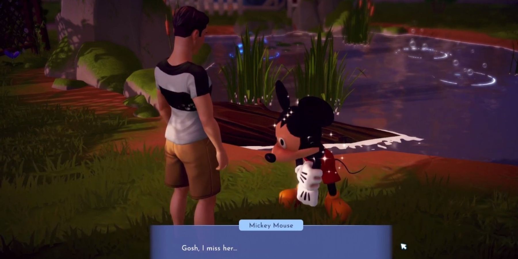 mickey telling player that she misses minnie disney dreamlight valley