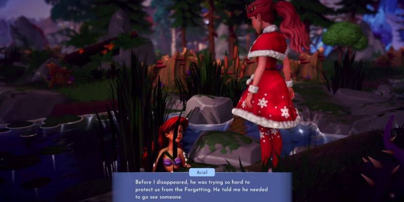 ariel telling about eric dreamlight valley