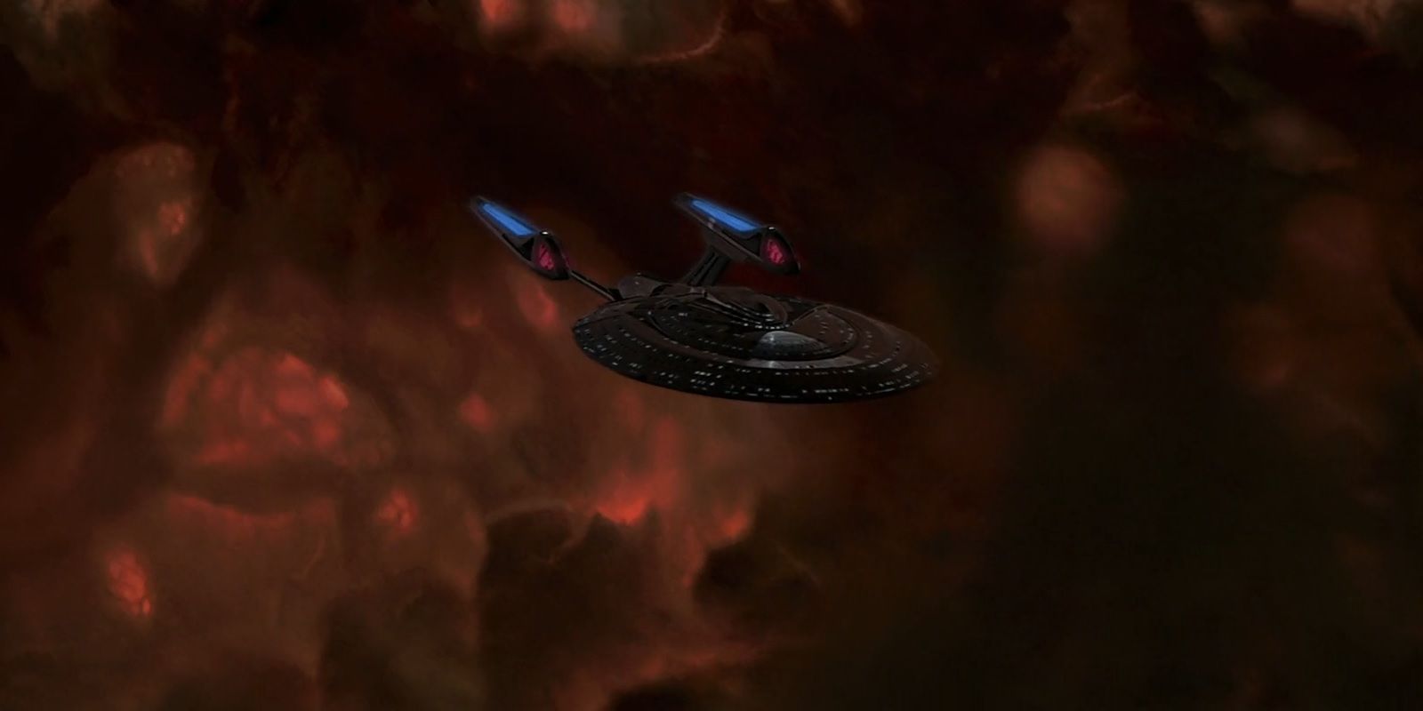 The USS Enterprise E in Star Trek: Insurrection.