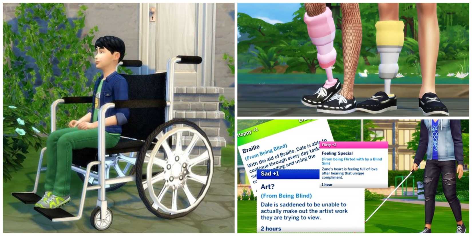 Wheelchairs, Prosthetics and Walking Sticks in The Sims 4