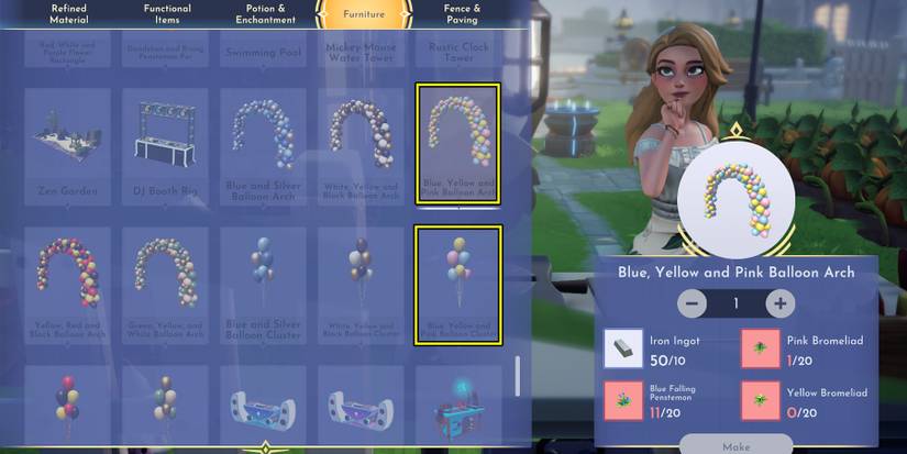 where to use pink bromeliad in disney dreamlight valley