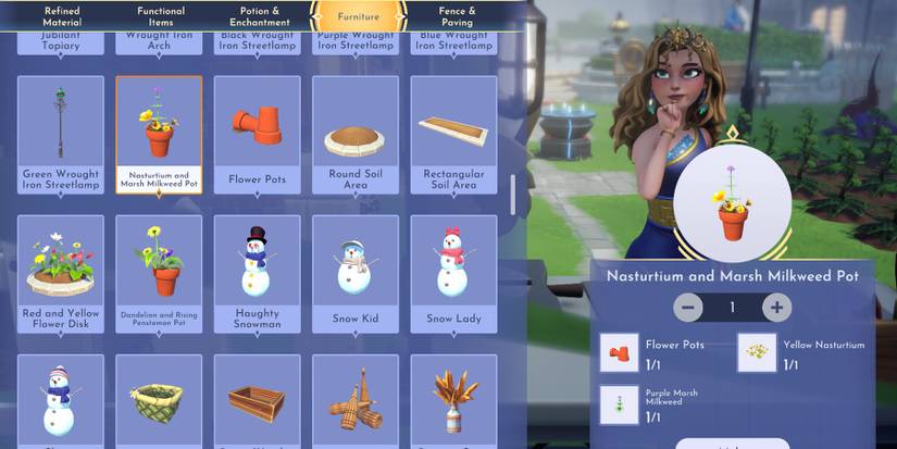 where to use purple marsh milkweed in disney dreamlight valley