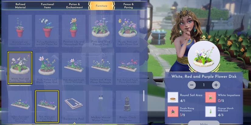 where to use purple rising penstemon in disney dreamlight valley