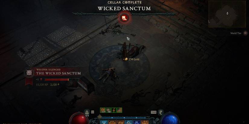whisper silenced completion screen diablo 4