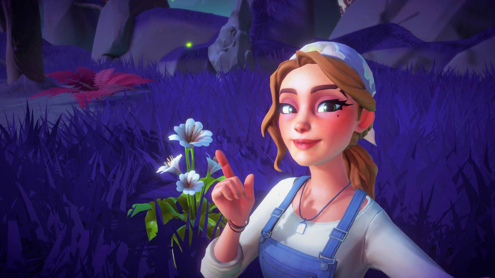 white impatiens in disney dreamlight valley