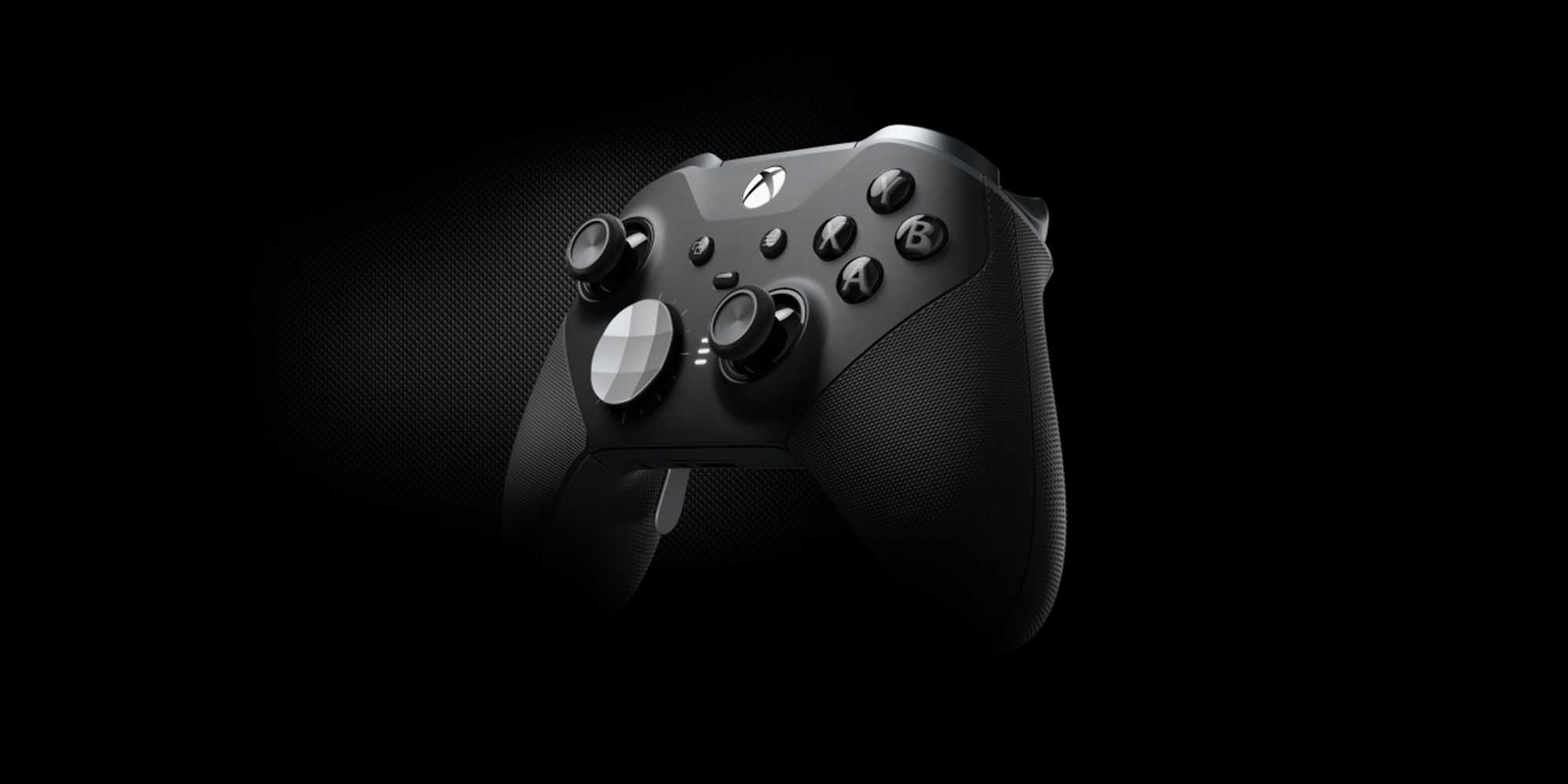 Xbox Elite Wireless Controller Series 2 black background promo