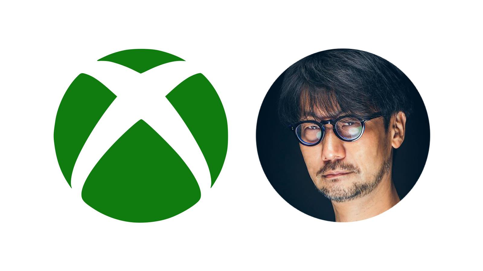 Xbox logo emblem next to Hideo Kojima Twitter profile pic