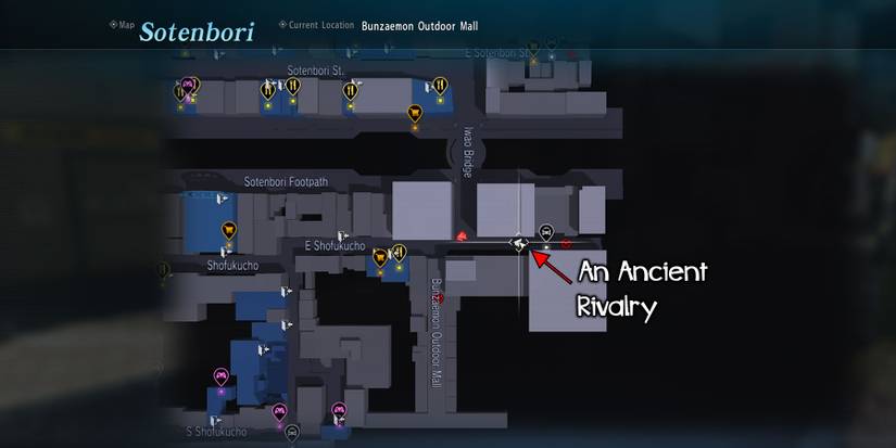 An Ancient Rivalry map location in Yakuza Kiwami 2.