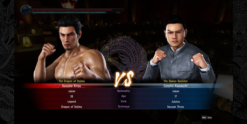 Fighting Gensho in Yakuza Kiwami 2's Coliseum.